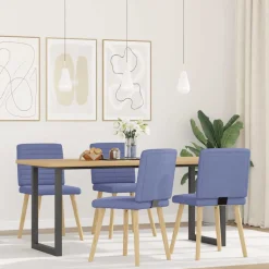 vidaXL spisebordsstole 4 stk. Jeans blåt stof