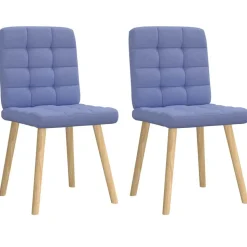 vidaXL spisebordsstole 2 stk. Jeans blåt stof