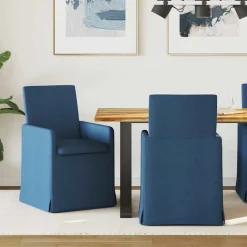 vidaXL Spisestole 2 pcs Blå 57 x 67 x 95 cm Stof