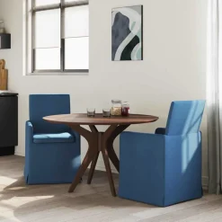 vidaXL Spisestole 2 pcs Blå 57 x 67 x 95 cm Stof