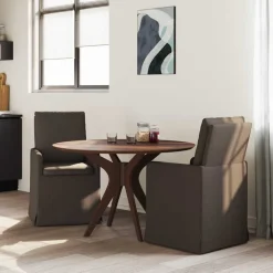 vidaXL Spisestole 2 pcs Mørkegrå 57 x 67 x 98 cm Linned