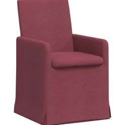 vidaXL Spisestole 2 pcs Vinrød 57 x 67 x 95 cm Stof