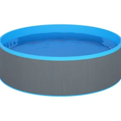 vidaXL splasher pool med hængende skimmer og pumpe 350x90 cm grå