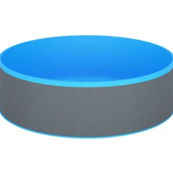 vidaXL splasher pool med hængende skimmer og pumpe 350x90 cm grå