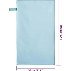 vidaXL Sportshåndklæder 2 pcs Blå 50 x 30 cm Polyester og polyamid