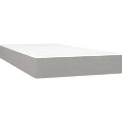 vidaXL springmadras med pocketfjedre medium 80x200x20 cm stof lysegrå