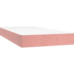 vidaXL springmadras med pocketfjedre medium 80x200x20 cm fløjl pink