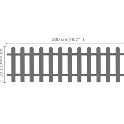 vidaXL stakit 200x60 cm WPC