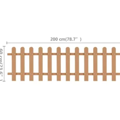 vidaXL stakit 200x60 cm WPC