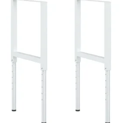 vidaXL stel til arbejdsbænk 2 stk. 55x(69-95,5) cm metal grå