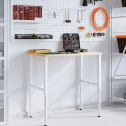 vidaXL stel til arbejdsbænk 2 stk. 55x(69-95,5) cm metal grå