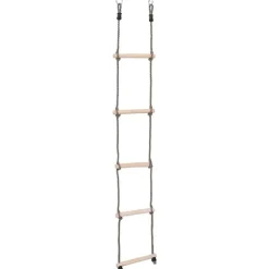 vidaXL stige med 5 trin 210 cm massivt fyrretræ