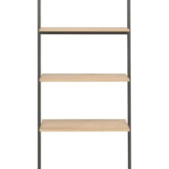 vidaXL stigereol med 3 hylder 64x34x116 cm lysebrun og sort