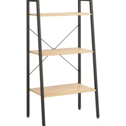 vidaXL stigereol med 3 hylder 56x35x108 cm lysebrun og sort