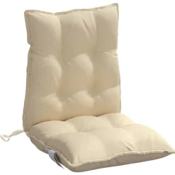 vidaXL stolehynde med lav ryg 2 stk. oxfordstof beige