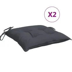 vidaXL stolehynder 2 stk. 40x40x7 cm oxfordstof antracitgrå