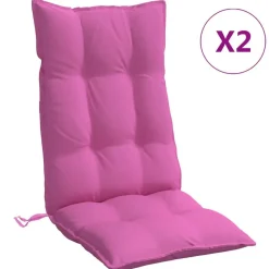 vidaXL stolehynder m. høj ryg 2 stk. oxfordstof pink