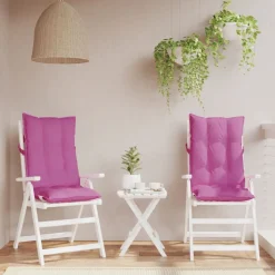 vidaXL stolehynder m. høj ryg 2 stk. oxfordstof pink