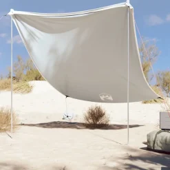 vidaXL strandbaldakin med sandankre 214x236 cm grå