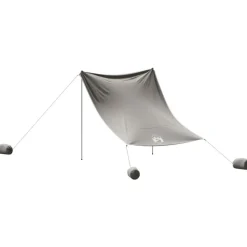 vidaXL strandbaldakin med sandankre 214x236 cm grå