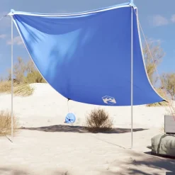vidaXL strandbaldakin med sandankre 214x236 cm blå