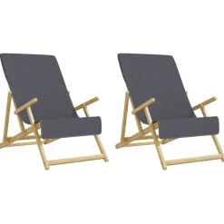 vidaXL strandhåndklæder 2 stk. 60x135 cm 400 GSM stof antracitgrå