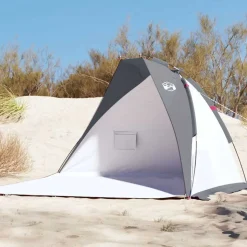 vidaXL strandtelt 268x223x125 cm 185T polyester grå