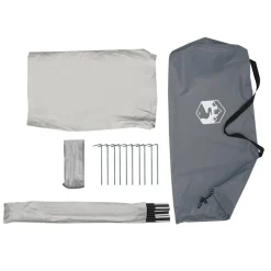 vidaXL strandtelt 268x223x125 cm 185T polyester grå