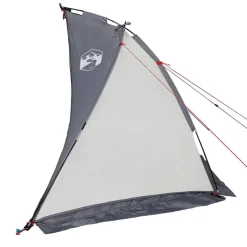 vidaXL strandtelt 268x223x125 cm 185T polyester grå