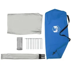 vidaXL strandtelt 268x223x125 cm 185T polyester azurblå