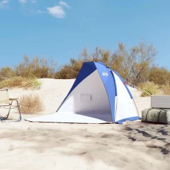 vidaXL strandtelt 268x223x125 cm 185T polyester azurblå