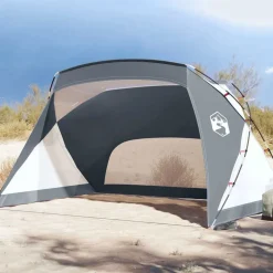 vidaXL strandtelt 274x178x170/148 cm 185T polyester grå