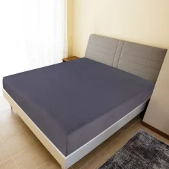 vidaXL stræklagen 90x200 cm jerseybomuld antracitgrå