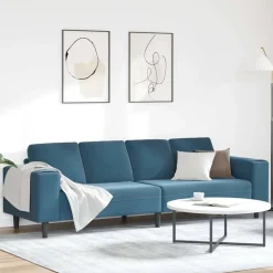 vidaXL Stue Sofa Blå 250 x 77 x 76 cm