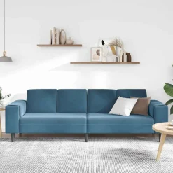 vidaXL Stue Sofa Blå 250 x 77 x 76 cm