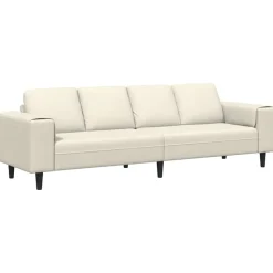 vidaXL Stue Sofa Creme 250 x 77 x 76 cm