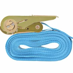 vidaXL surringsbånd med skralde 4 stk. 0,8 ton 6 m x 25 mm blå