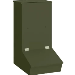 vidaXL Svinefeeder Oliven grøn 55 x 38 x 76 cm Koldvalset Stål