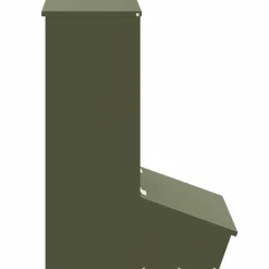 vidaXL Svinefeeder Oliven grøn 55 x 38 x 76 cm Koldvalset Stål