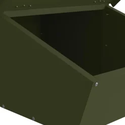 vidaXL Svinefeeder Oliven grøn 55 x 38 x 76 cm Koldvalset Stål