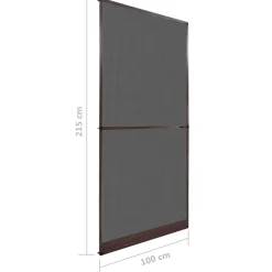 vidaXL Svingbart insektnet Brun og sort 100 x 215 cm