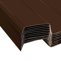 vidaXL Tagpanel 12 pcs Brun 129 x 45 cm Galvaniseret stål