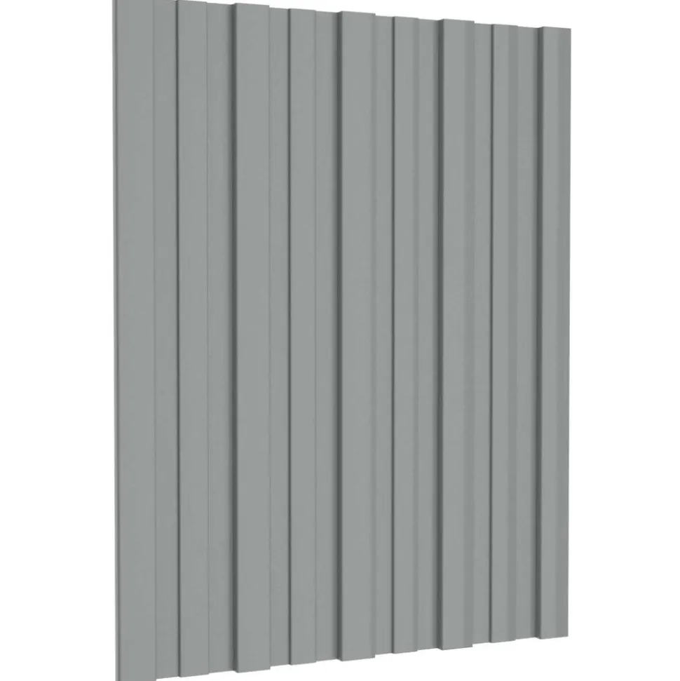 vidaXL Tagpanel 12 pcs Grå 60 x 45 cm Galvaniseret stål