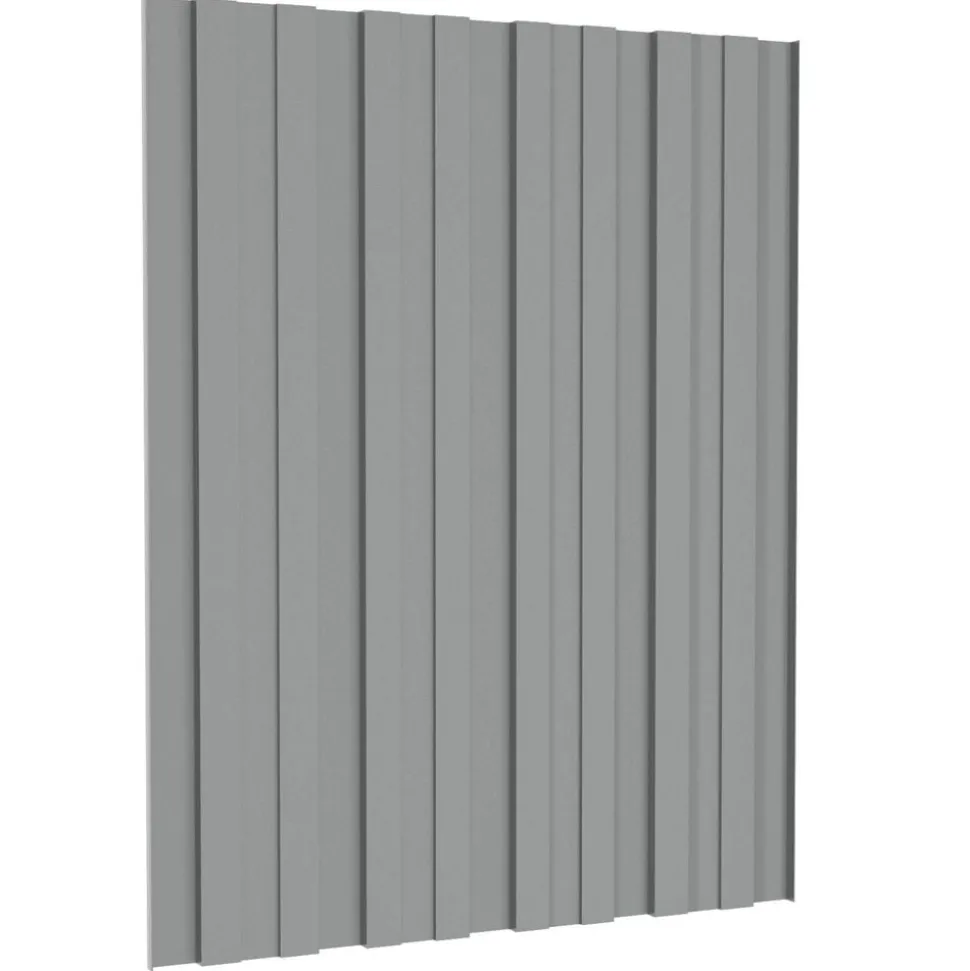 vidaXL Tagpanel 12 pcs Grå 60 x 45 cm Galvaniseret stål