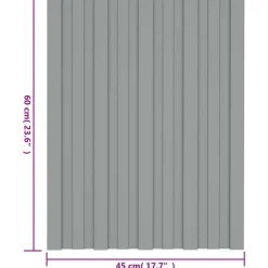vidaXL Tagpanel 12 pcs Grå 60 x 45 cm Galvaniseret stål