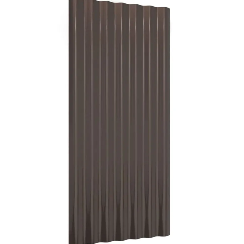 vidaXL tagplader 12 stk. 80x36 cm galvaniseret stål brun