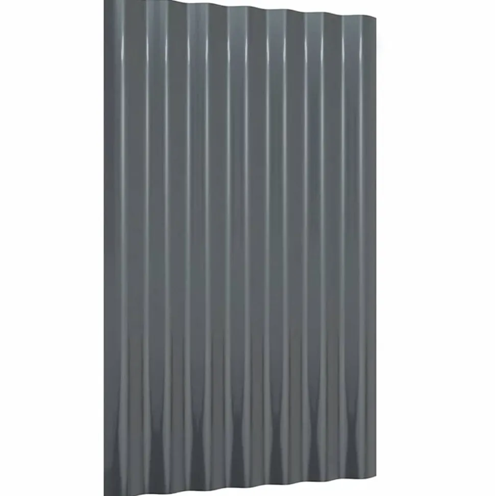vidaXL tagplader 12 stk. 60x36 cm galvaniseret stål antracitgrå