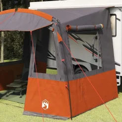 vidaXL Tailgate Telt til Campingvogn Grå og orange 352 x 250 x 240 cm