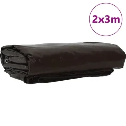 vidaXL Tarpaulin 650g / m² Brun 2 x 3 m Lærred med PVC-belægning