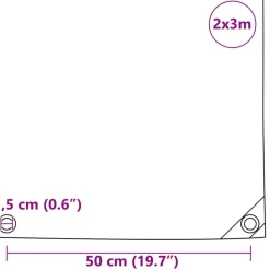 vidaXL Tarpaulin 650g / m² Brun 2 x 3 m Lærred med PVC-belægning